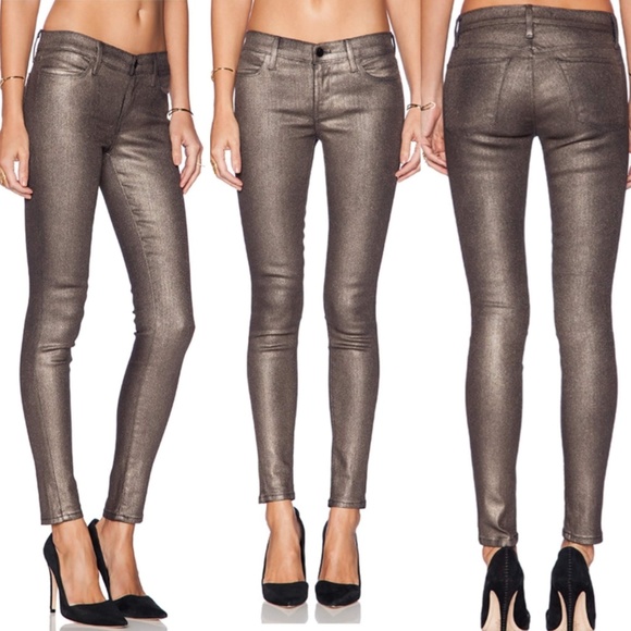 J Brand Denim - J Brand Mid Rise Super Skinny In Gold Dust